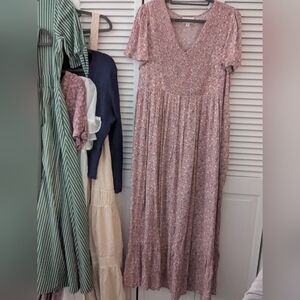 Heyson Pinkblush maxi dress S ditsy floral